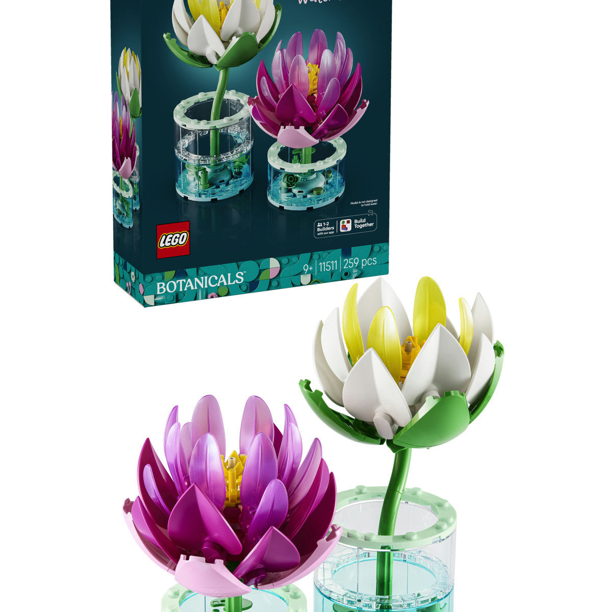 LEGO Botanicals 11511 Ninfee, Piante Artificiali Con Fiori Finti in 2 Vasi, Decorazione Camera da Letto, Regalo Bambini 9