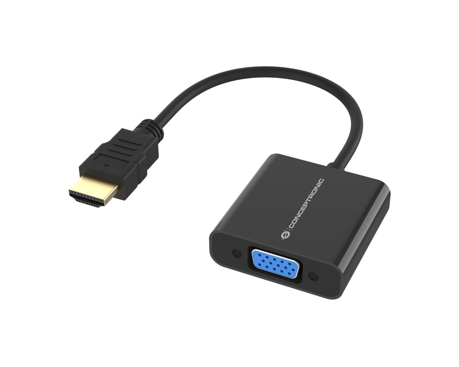 Conceptronic ABBY20B cavo e adattatore video 0,25 m HDMI tipo A Standard VGA D-Sub Nero