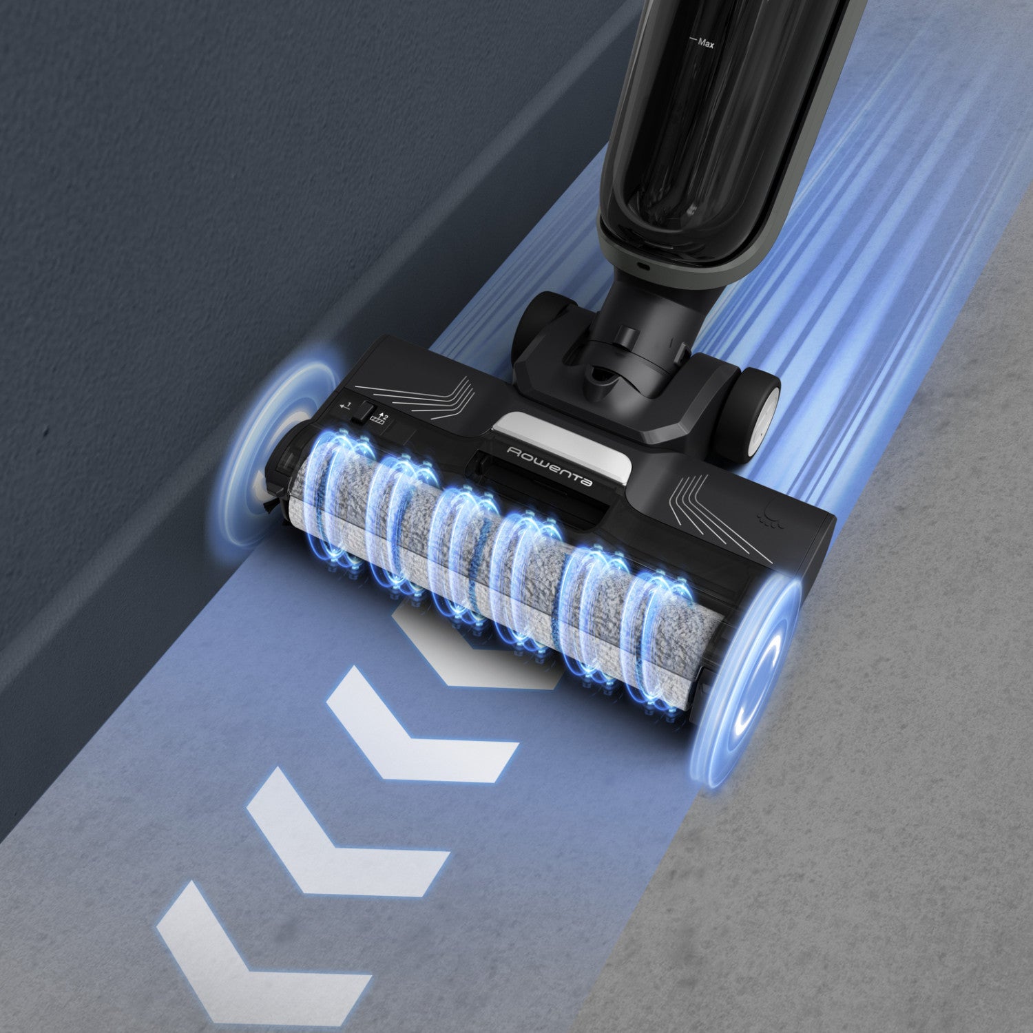 Rowenta X-Clean 4 Lavapavimenti Senza Fili con Auto-Propulsione e Rilevazione Automatica dello SporcoDoppio Serbatoio e Sistema di AutopuliziaAutonomia 50 per Tutti i Tipi di Pavimenti, GZ5035