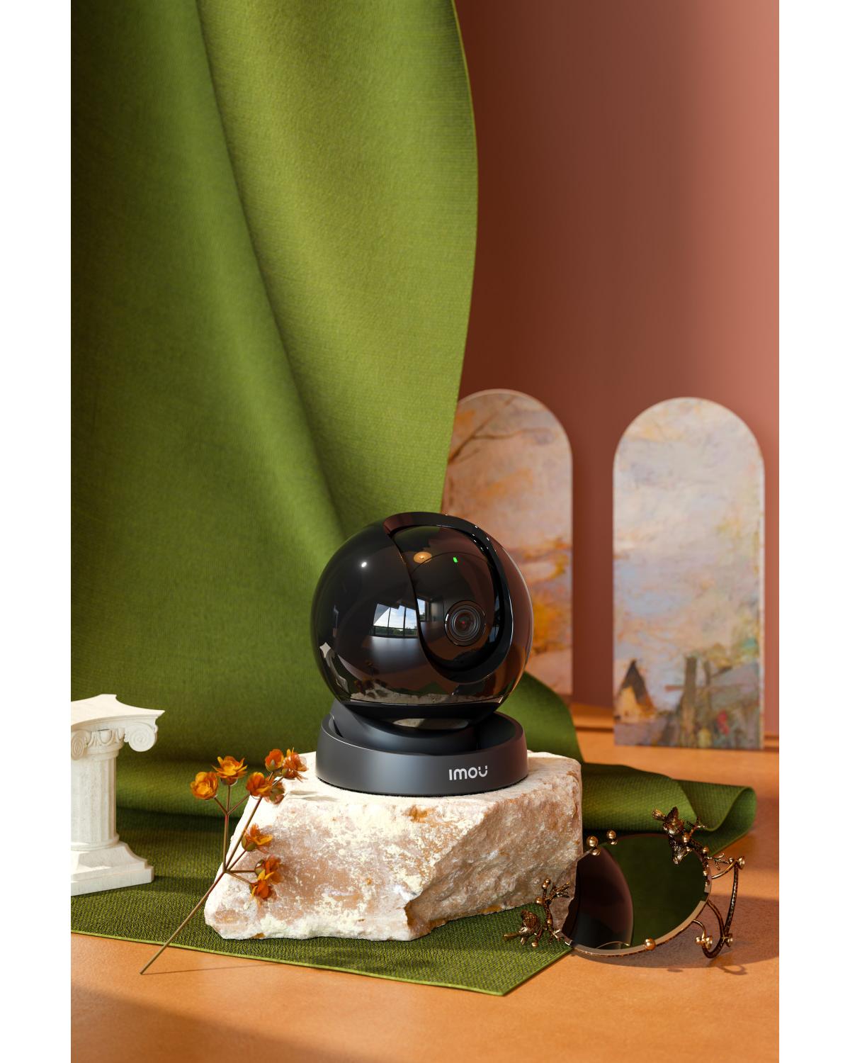 Imou Rex 3D 2K - Telecamera da interno a 360 Gradi con SENSE e Riconoscimento Movimento Nero