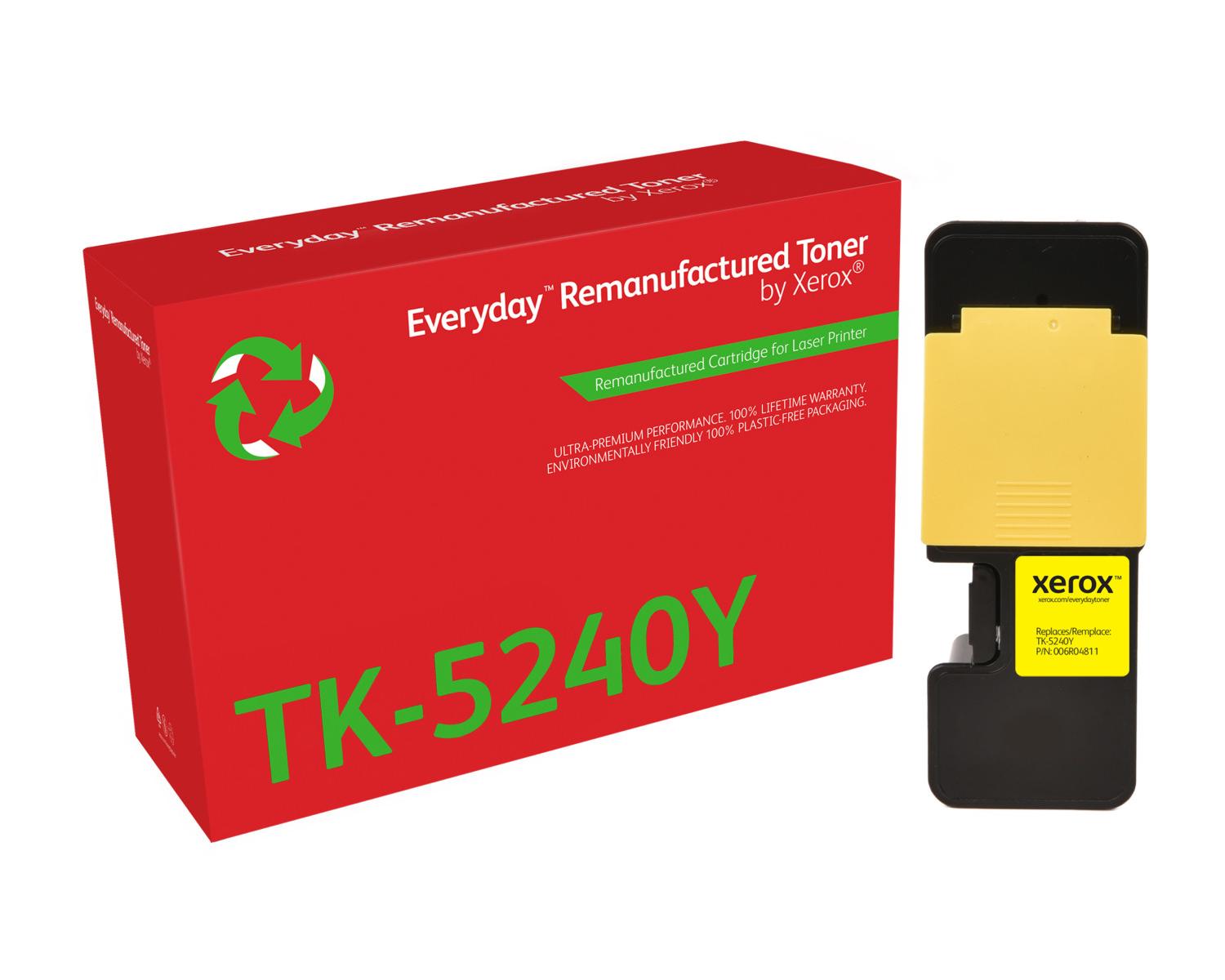 Everyday Rigenerato Toner di Xerox Giallo compatibile con Kyocera TK-5240Y Capacità standard