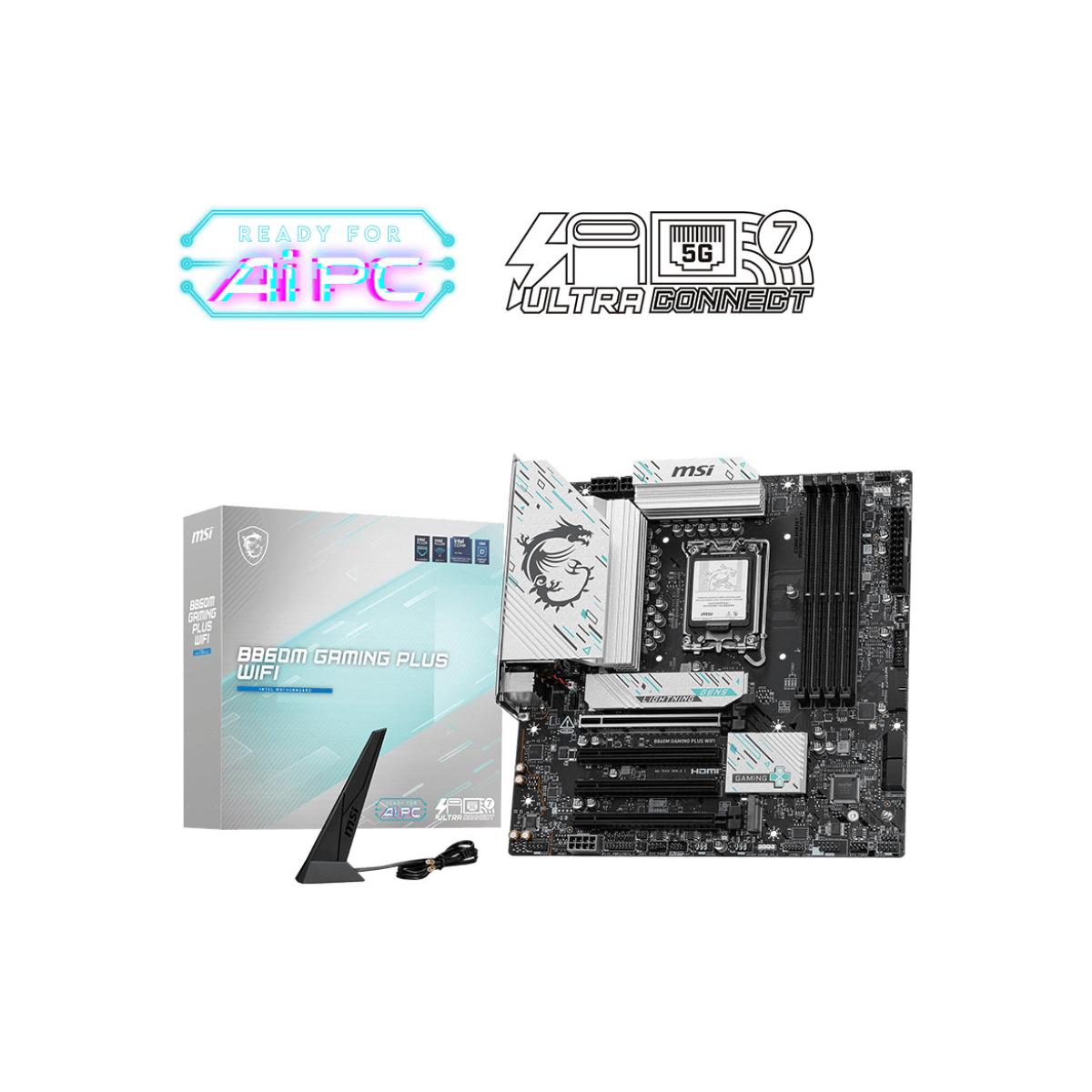 MSI B860M GAMING PLUS WIFI scheda madre Intel B860 LGA 1851 (Socket V1) micro ATX