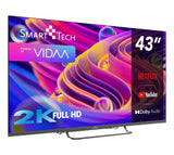 Smart Tech 43FV02V TV 109,2 cm (43pollici) 4K Ultra HD Smart TV Wi-Fi Grigio 230 cd/m²