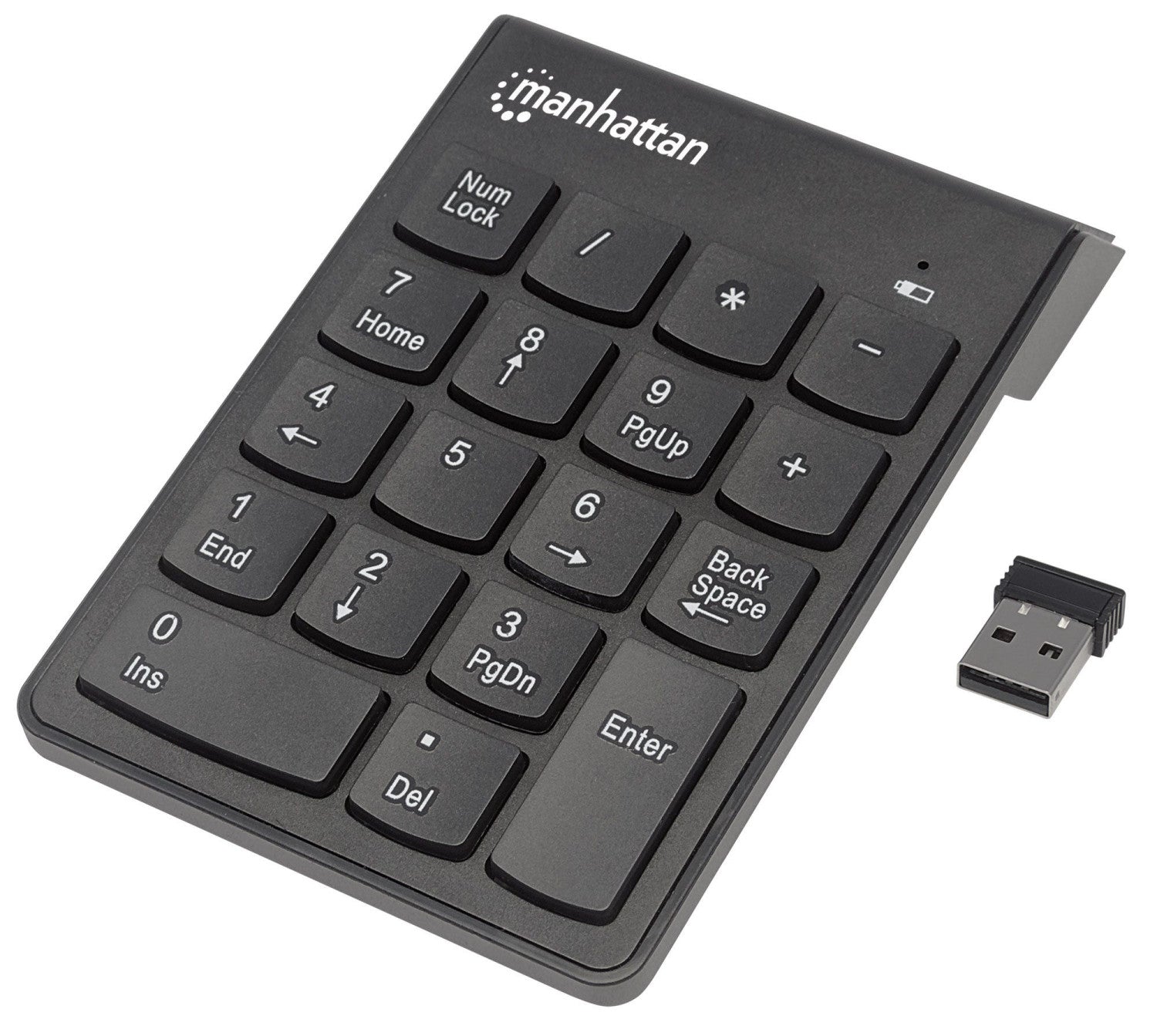 Manhattan 178846 tastierino numerico Laptop/PC RF Wireless Nero