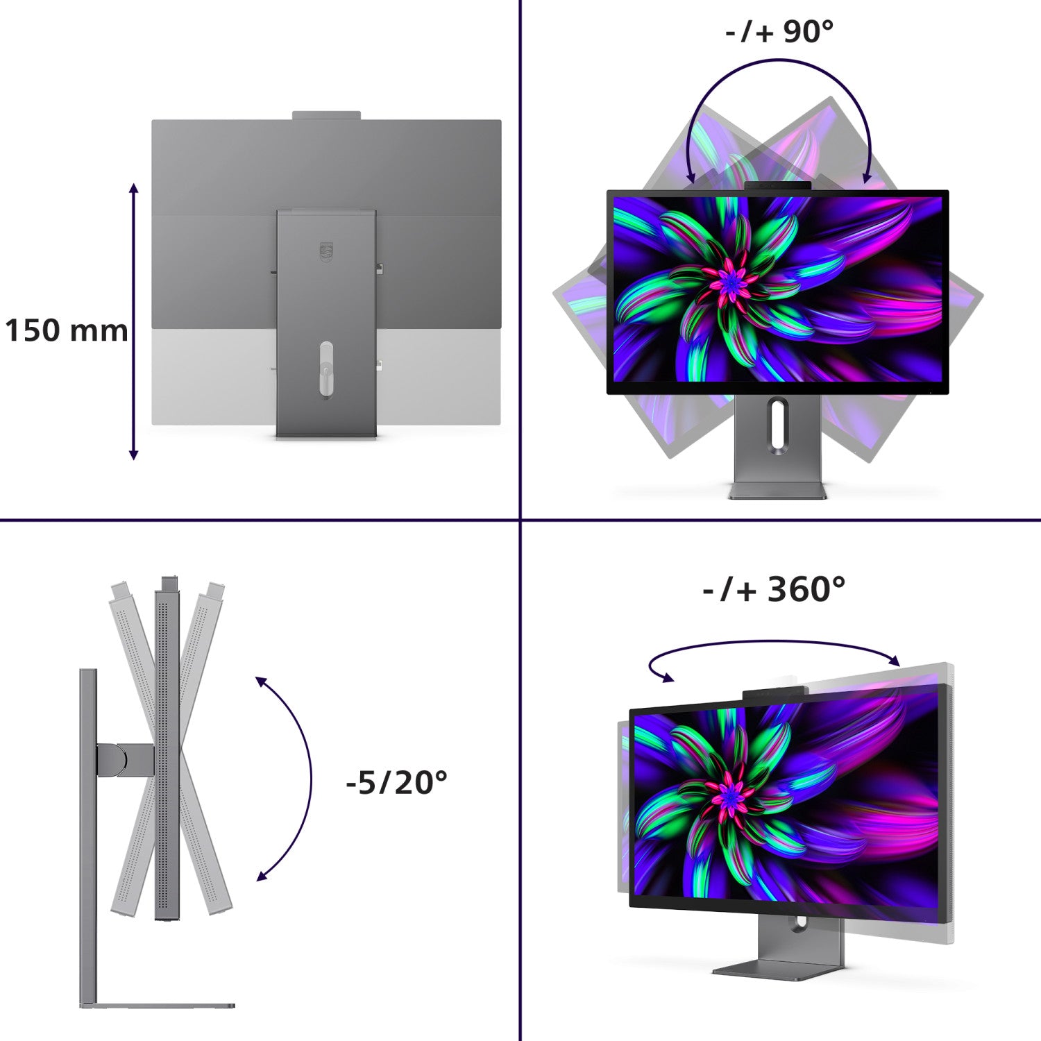 Philips Brilliance 27E3U7903/00 Monitor PC 68,6 cm (27") 5120 x 2880 Pixel 5K Ultra HD LCD Grigio