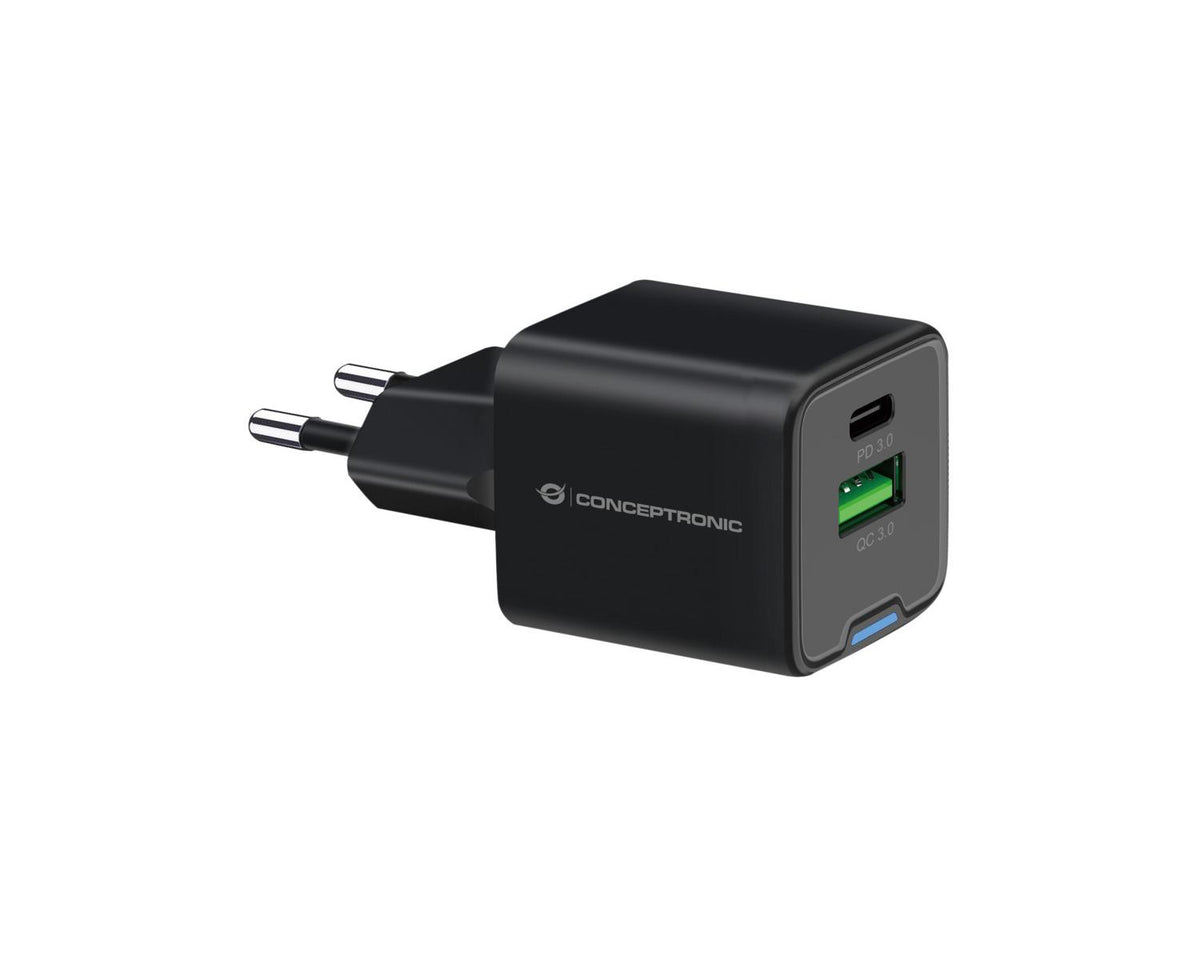 Conceptronic ALTHEA15B Caricabatterie per dispositivi mobili Universale Nero AC Ricarica rapida Interno