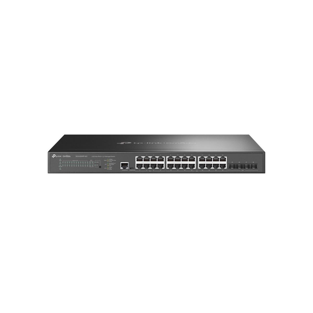TP-Link Omada SG3428XPP-M2 switch di rete Gestito L2 2.5G Ethernet (100/1000/2500) Supporto Power over Ethernet (PoE) 1U Nero