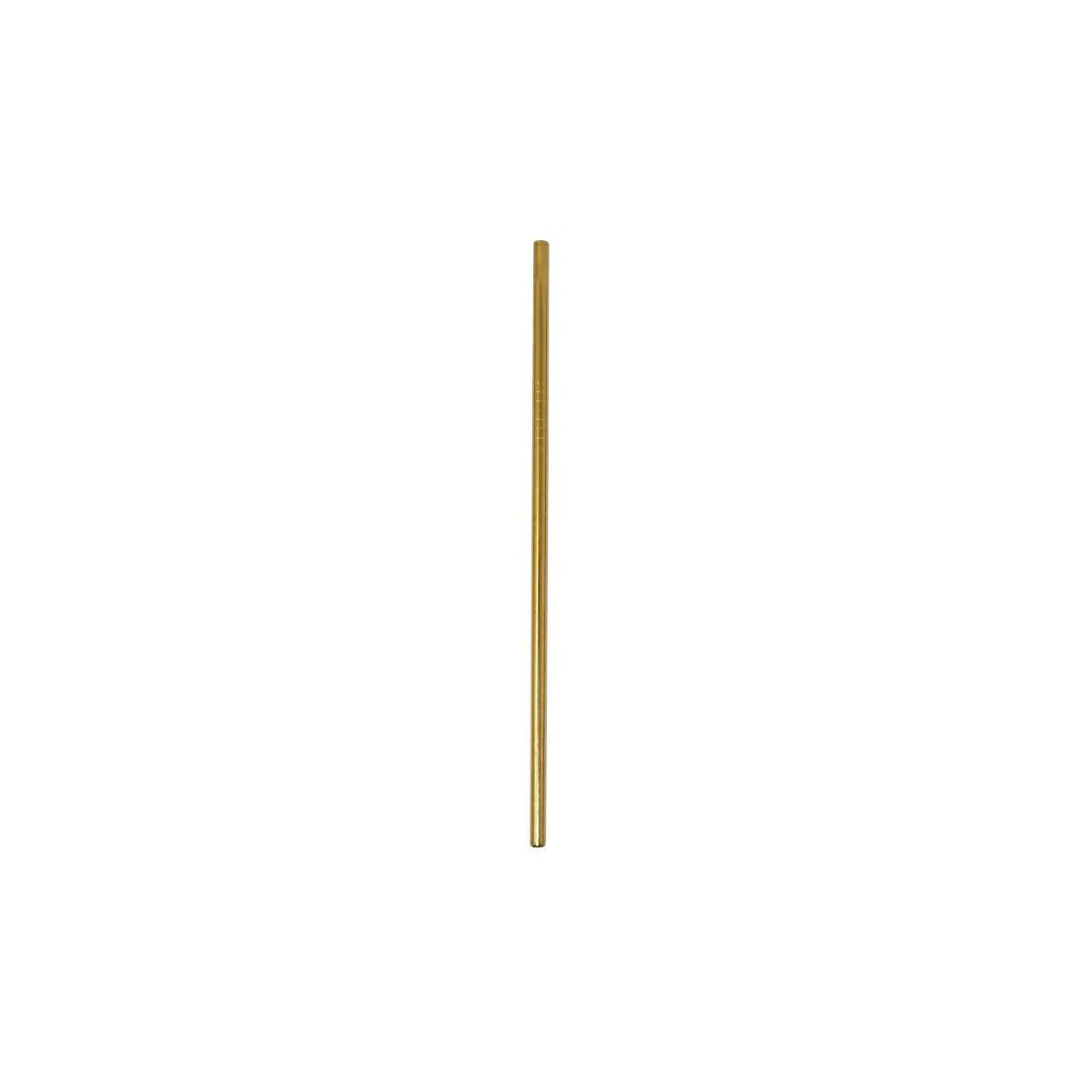ILSA Set 6 Cannucce Dritte con Scovolino in Acciaio Inox 18/10 Rivestito PVD Oro 21,5 cm