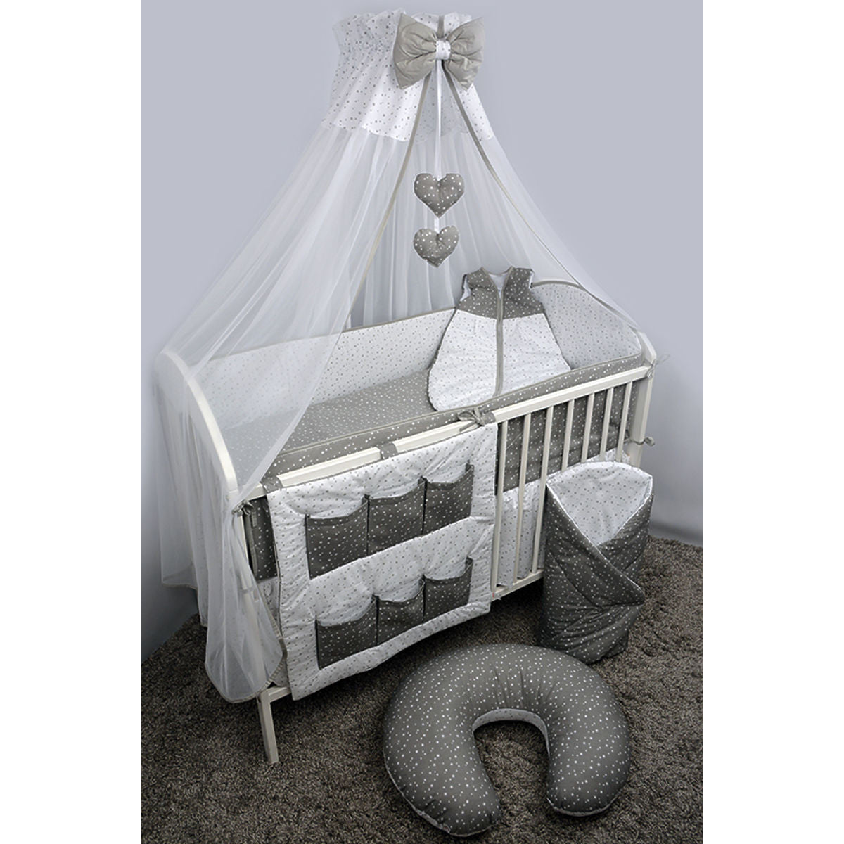 Baby Idea 3-Teiliges Bettwäsche-Set Sterne