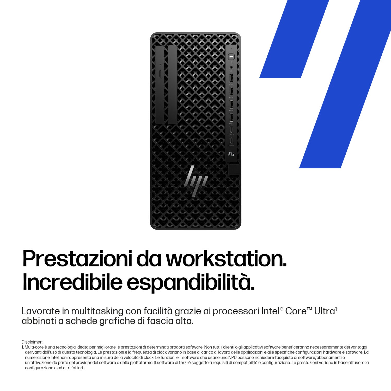 HP Z1 Tower G1i Desktop PC Wolf Pro Security Edition Intel Core Ultra 9 285 32 GB DDR5-SDRAM Windows 11 Pro Stazione di lavoro AI Workstation, AI PC
