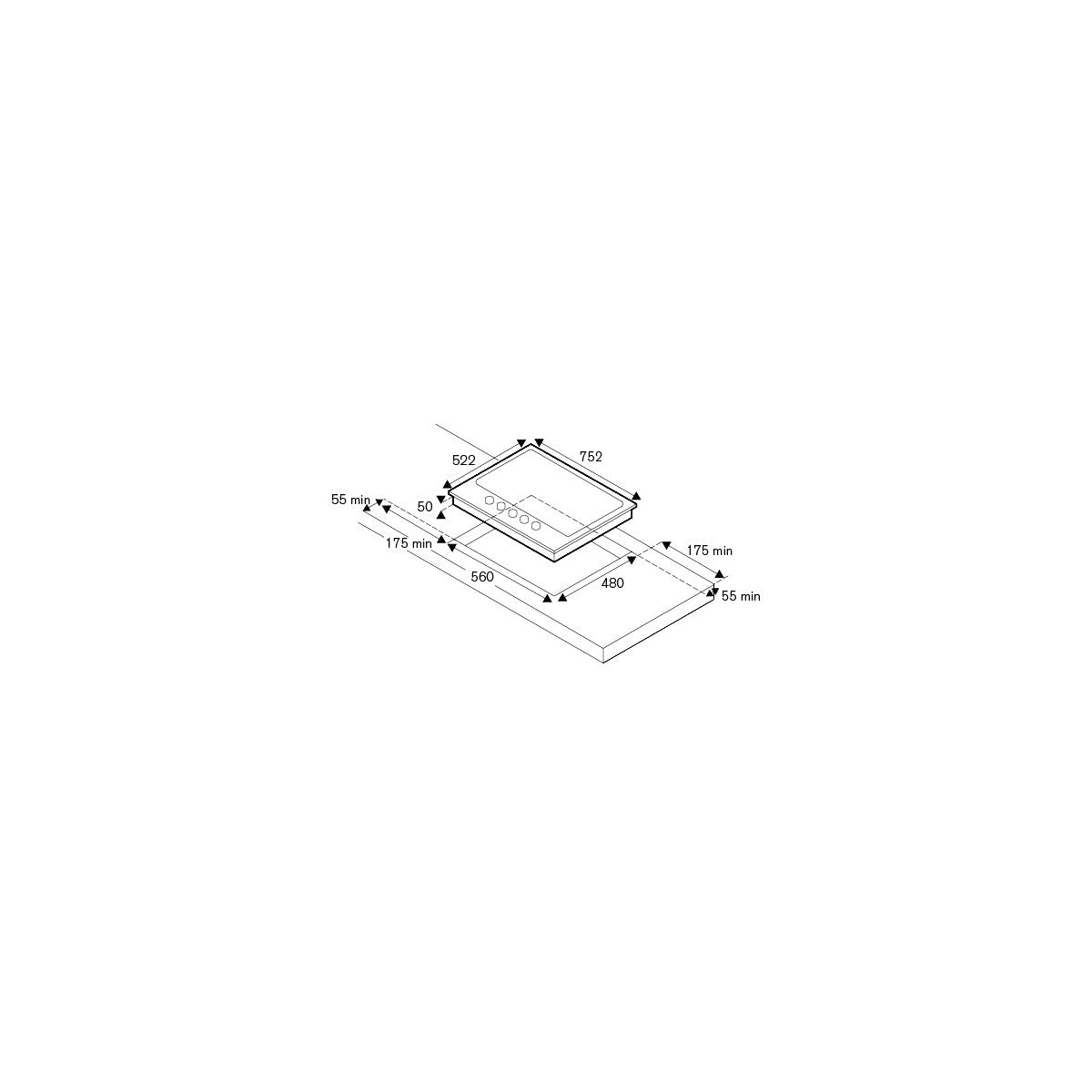 Bertazzoni La Germania P755CLAGX piano cottura Acciaio inox Da incasso 75 cm Gas 5 Fornelli