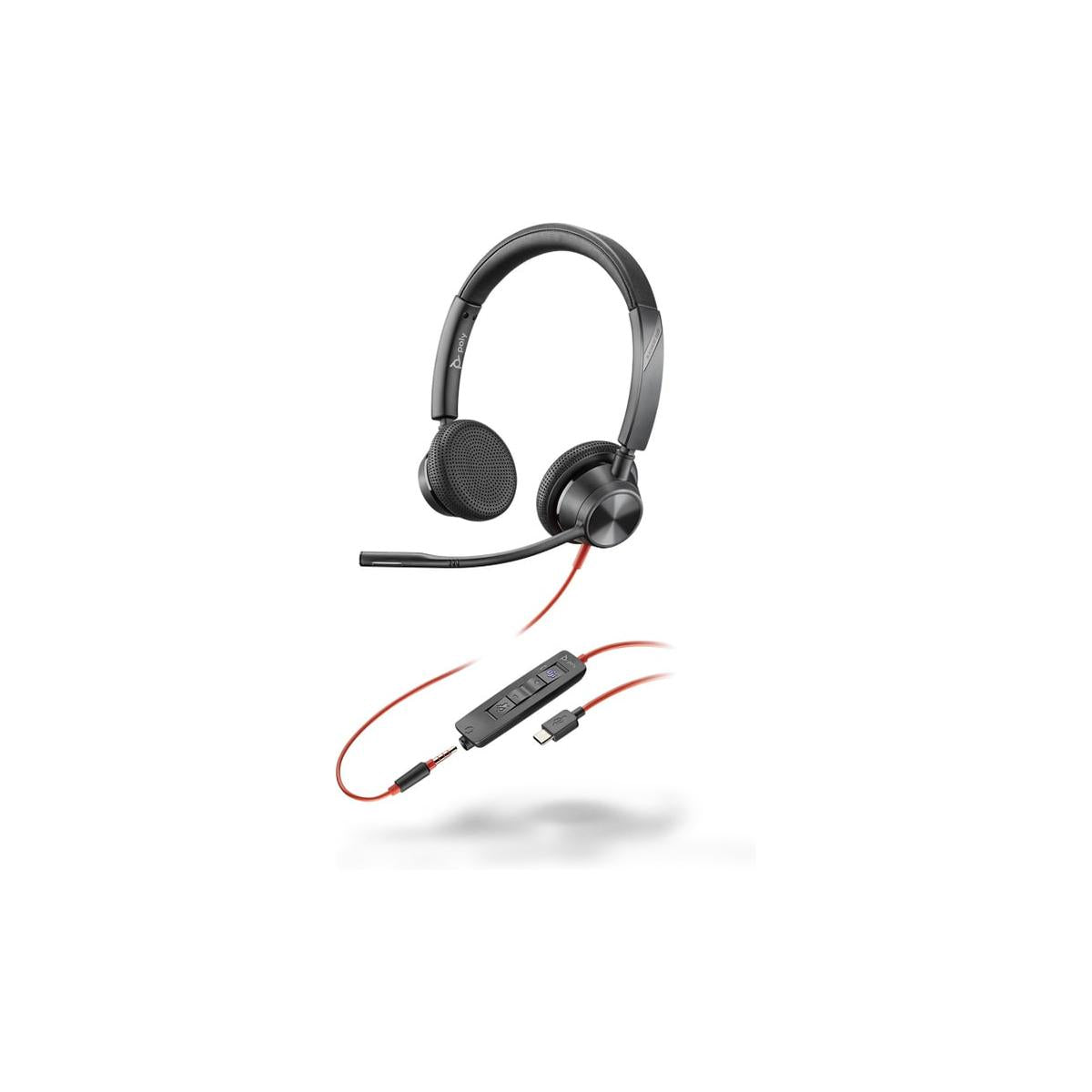 HP 8X222AA Cuffie Cablato a Padiglione Ufficio USB tipo-C Nero