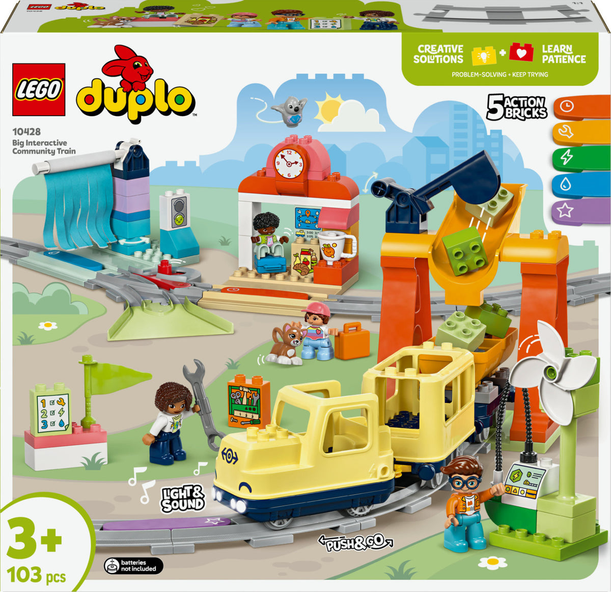 LEGO DUPLO 10428 Treno Comunitario Interattivo 103 Pezzi Bambini 3 Anni