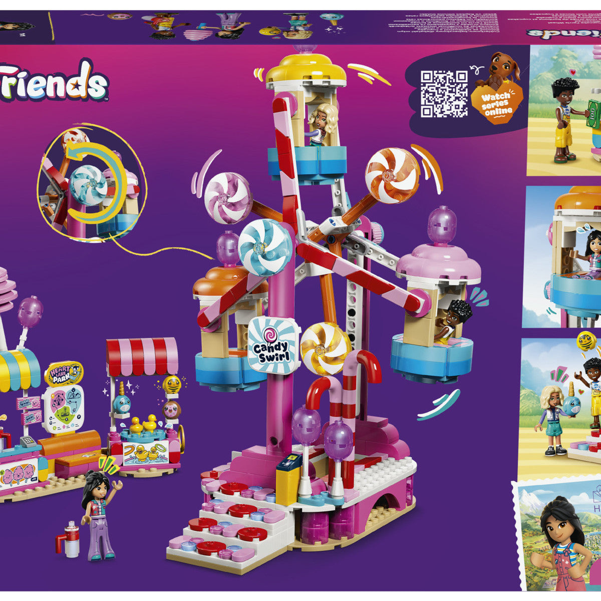 LEGO Friends 42700 Ruota Panoramica Dolci e Cupcake, Set da Costruzione con Giostra Luna Park, 3 Mini Bamboline, 602 Pezzi, Regalo Bambini 7