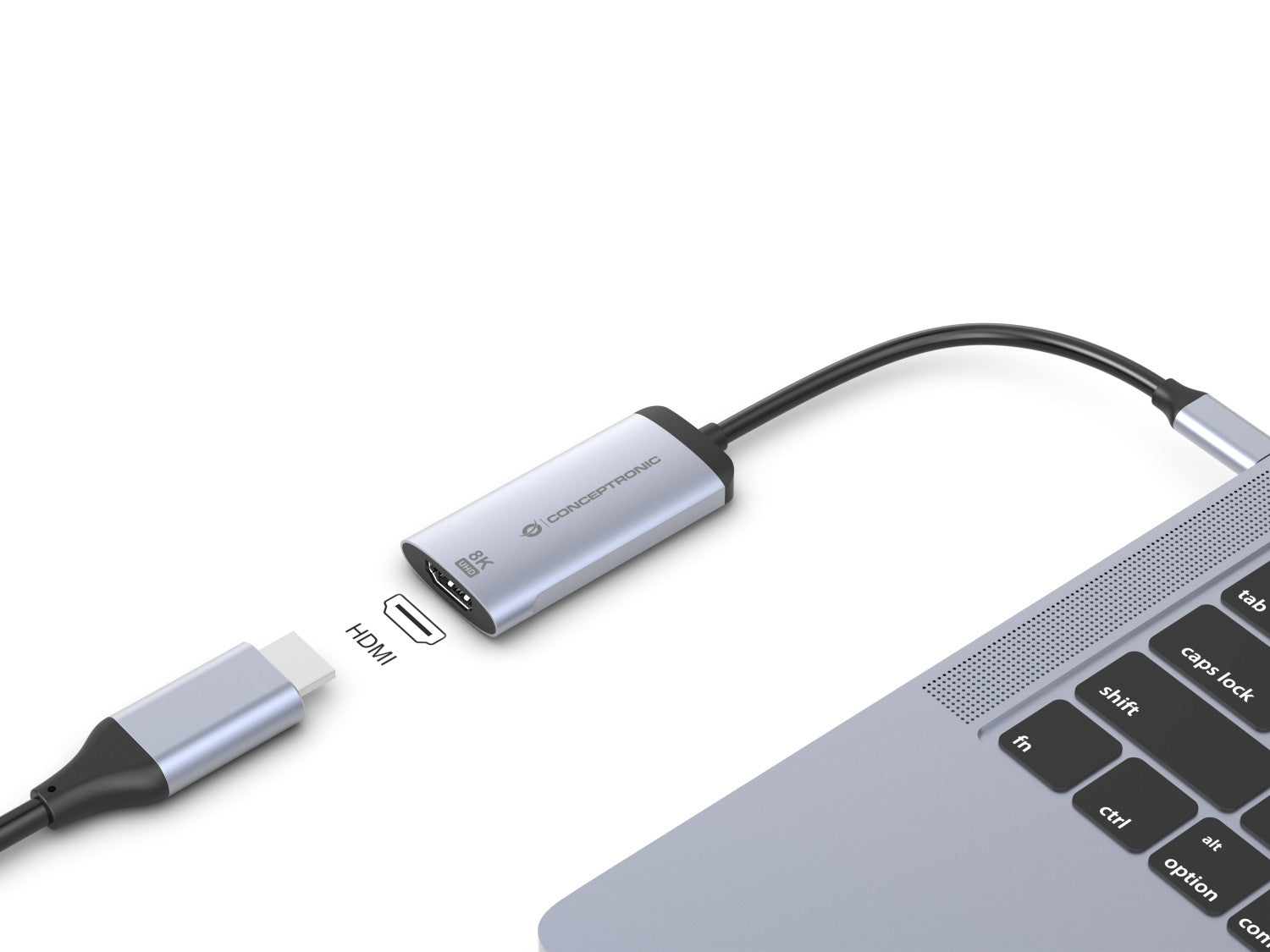 Conceptronic ABBY23G adattatore grafico USB 7680 x 4320 Pixel Argento
