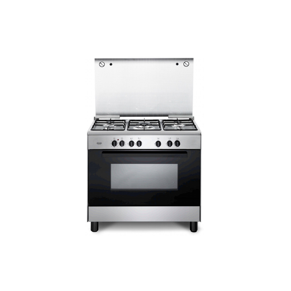 De Longhi FMX 96 ED cucina Elettrico Gas Nero, Acciaio inox