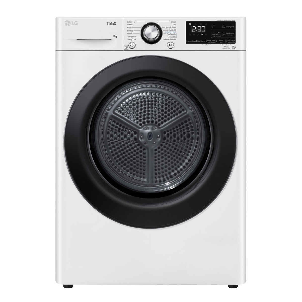 LG RH90V9AVBN Asciugatrice 9kg DUAL Inverter Classe A Condensatore Autopulente Bianco