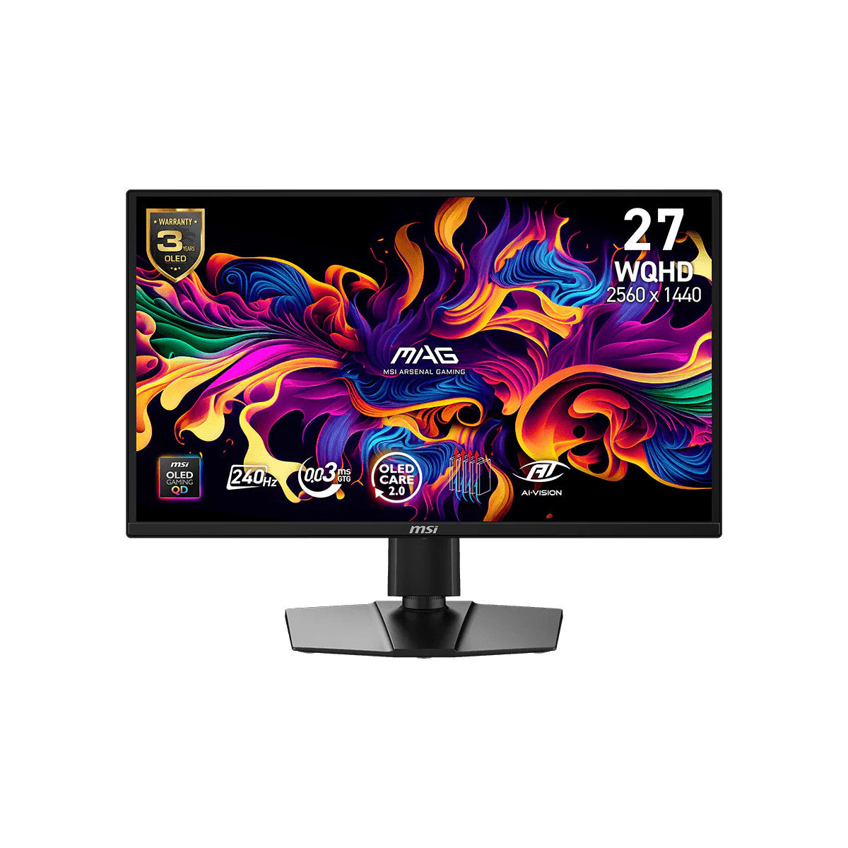 MSI MAG 272QP QD-OLED X24 Monitor PC 67,3 cm (26.5") 2560 x 1440 Pixel Wide Quad HD Nero