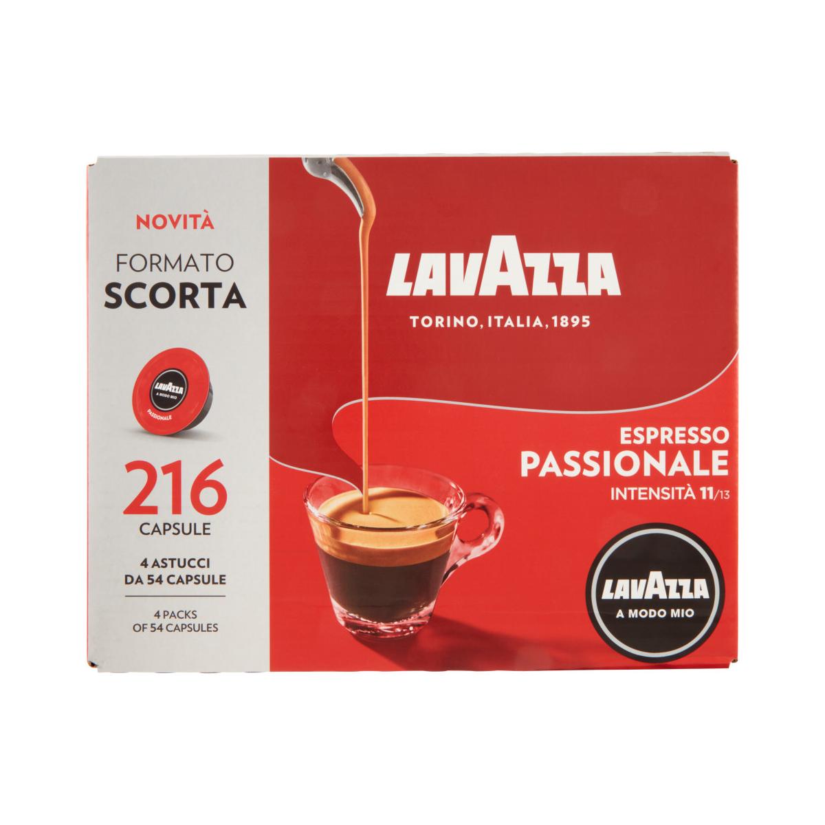 Lavazza A Modo Mio Espresso Passionale Capsule caffè Tostatura scura 216 pz