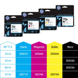 HP 712 3 Pack 29 ml Yellow DesignJet Ink Cartridge Cartuccia d'Inchiostro 3 pz Resa Standard
