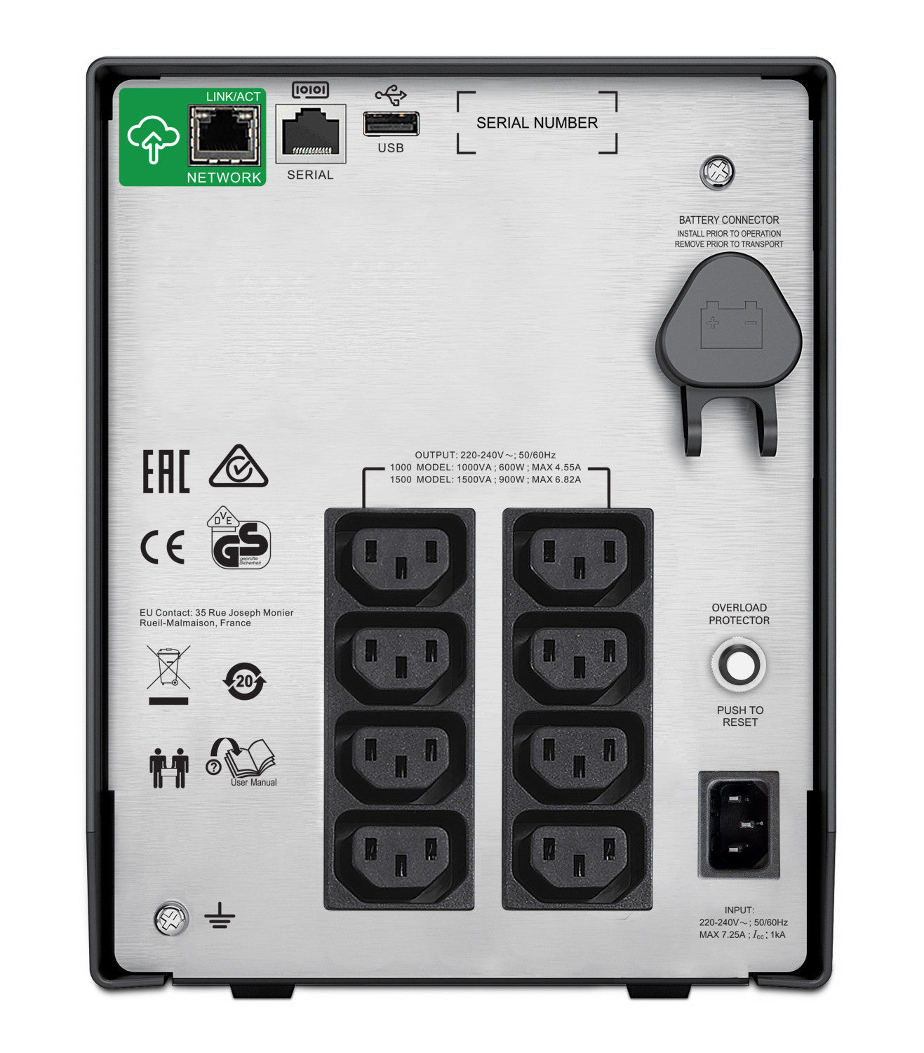 APC SMC1000IC gruppo di continuità (UPS) A linea interattiva 1 kVA 600 W 8 presa(e) AC