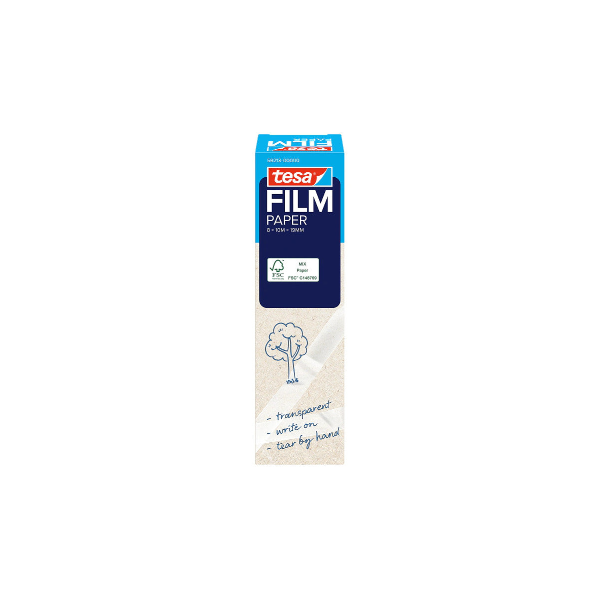 TESA tesafilm PAPER 10 m Carta Trasparente 8 pz