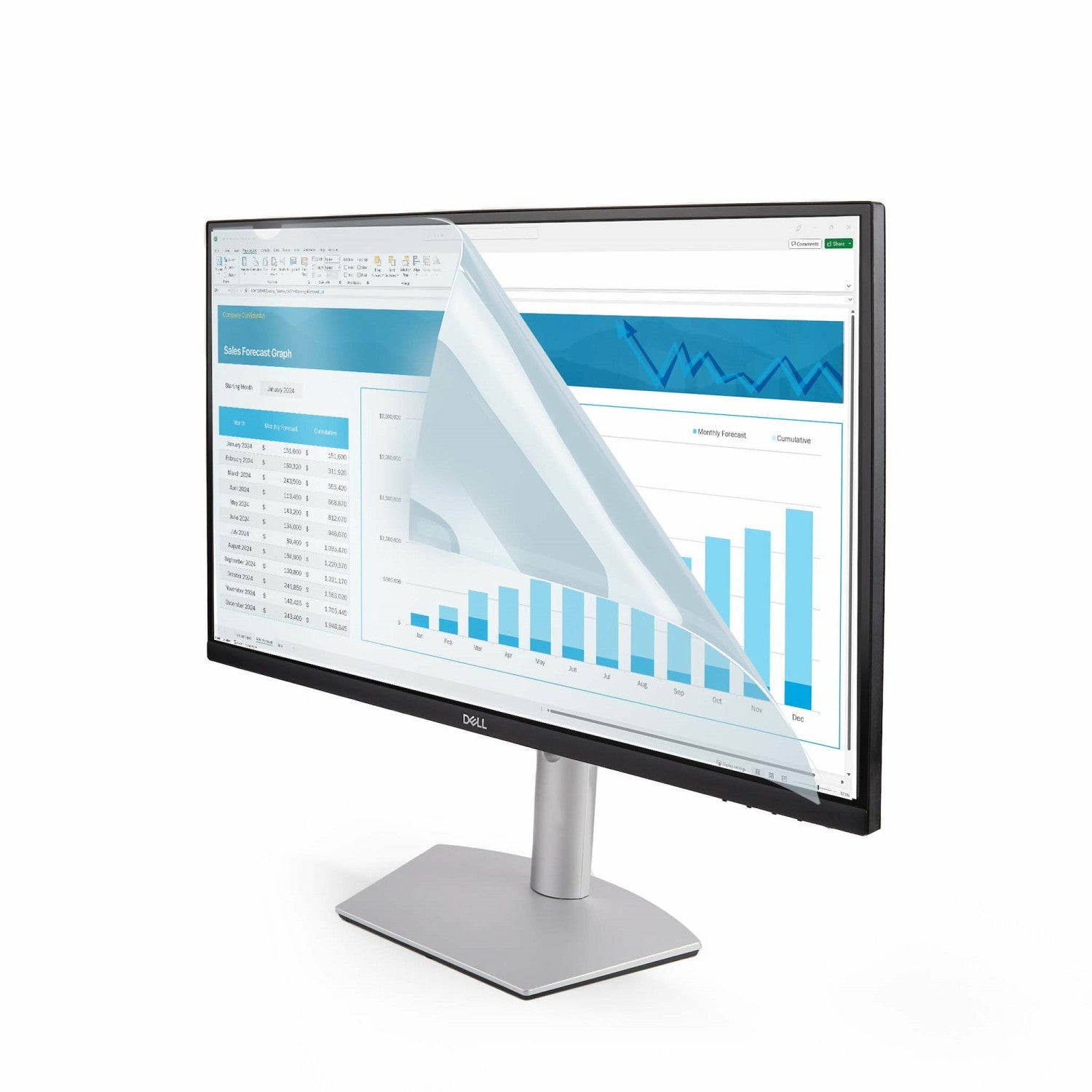 StarTech.com Filtro anti luce blu da 24pollici filtro per schermo anti luce blu per monitor da 24 pollici riduce l'affaticamento degli occhi doppia opzione di montaggio conforme a TAA