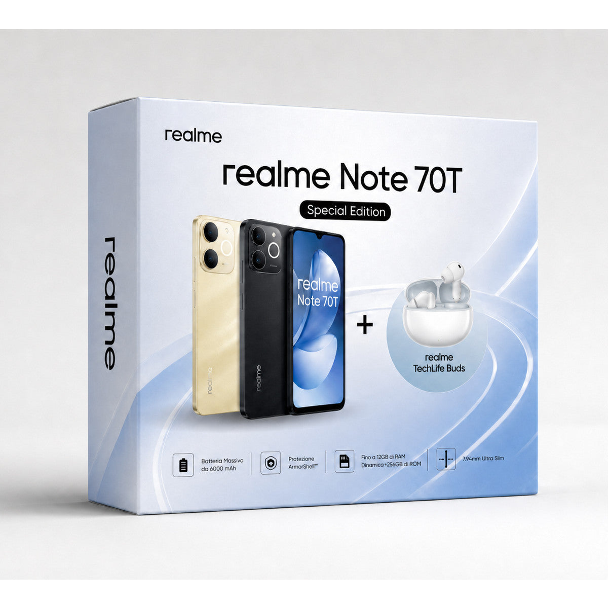 realme Note 70T 17,1 cm (6.74") Doppia SIM Android 15 4G USB tipo-C 4 GB 128 GB 6000 mAh Nero