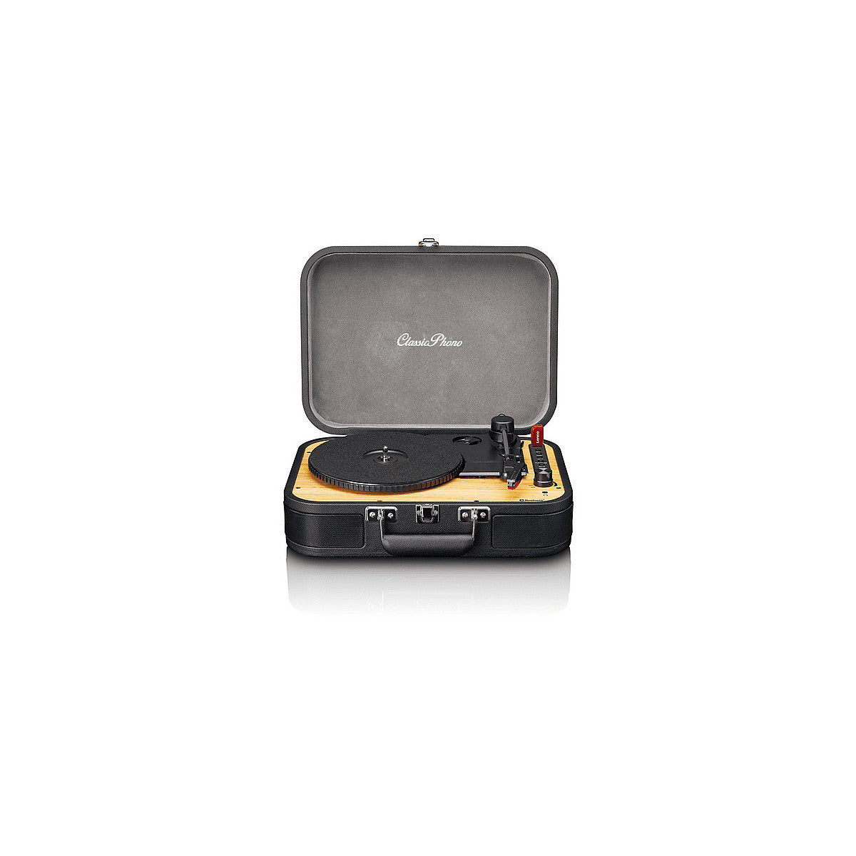 Lenco TT-116BK Giradischi a Valigetta Retro con Altoparlanti Integrati e Bluetooth 5.0 - Nero