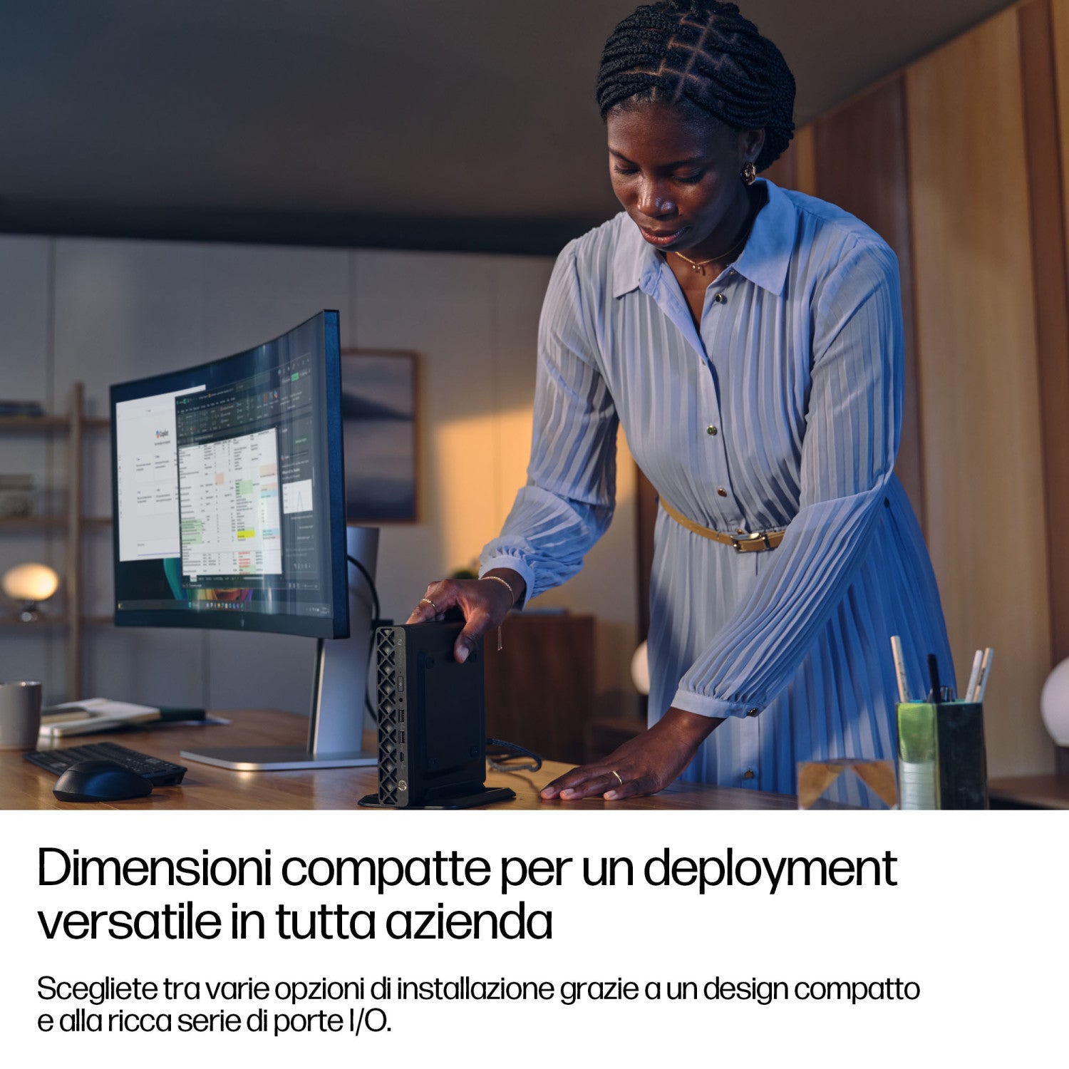 HP EliteDesk 8 Mini G1a Desktop Next Gen AI PC Wolf Pro Security Edition Copilot PC AMD Ryzen AI 5 340 32 GB DDR5-SDRAM 512 GB SSD Windows 11 Pro Mini PC