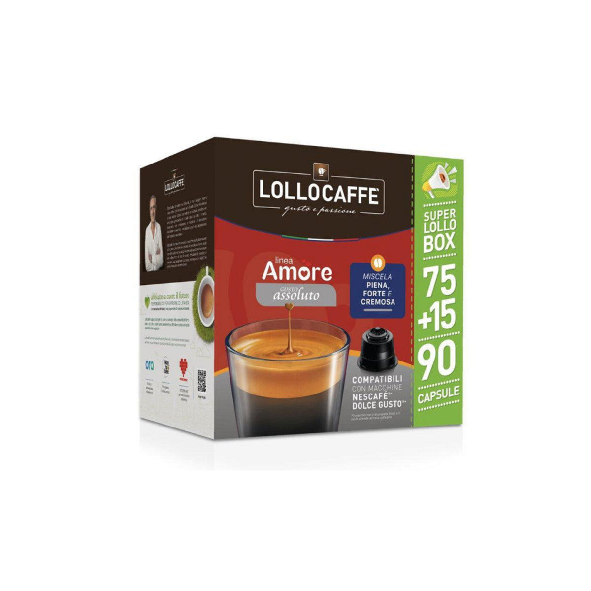 Lollo Caffè Capsule Dolce Gusto Amore Assoluto 90 Pz (75 15)