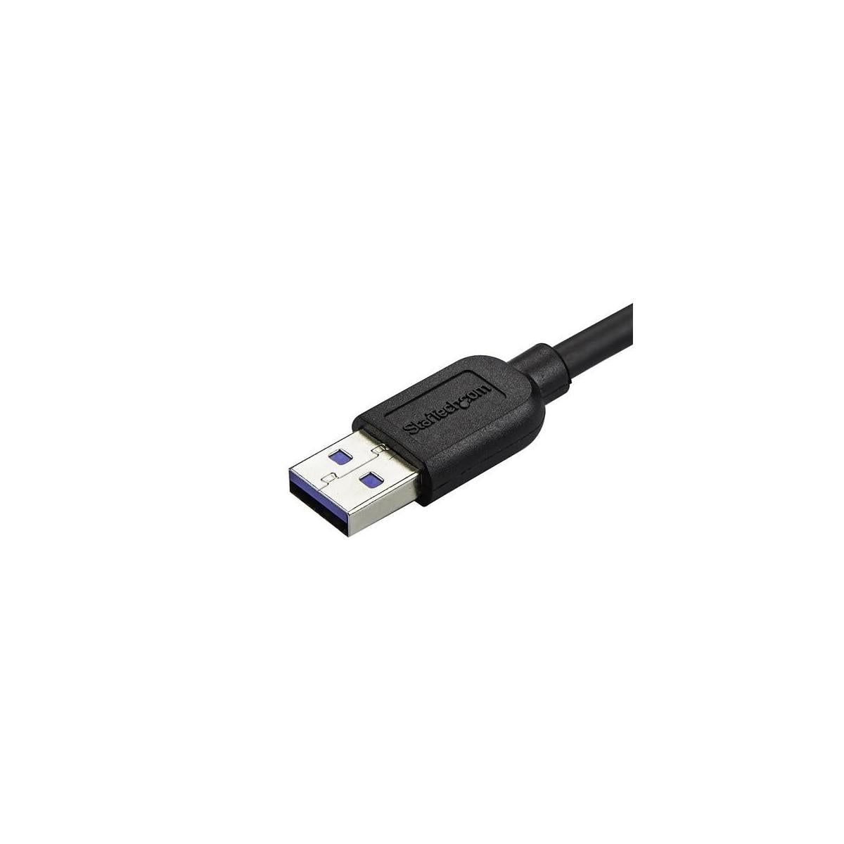 StarTech.com Cavo USB 3.0 Tipo A a Micro B slim - Connettore USB3.0 A a Micro B slim ad angolo sinistro Gen 1 (5 Gbps) - 1m