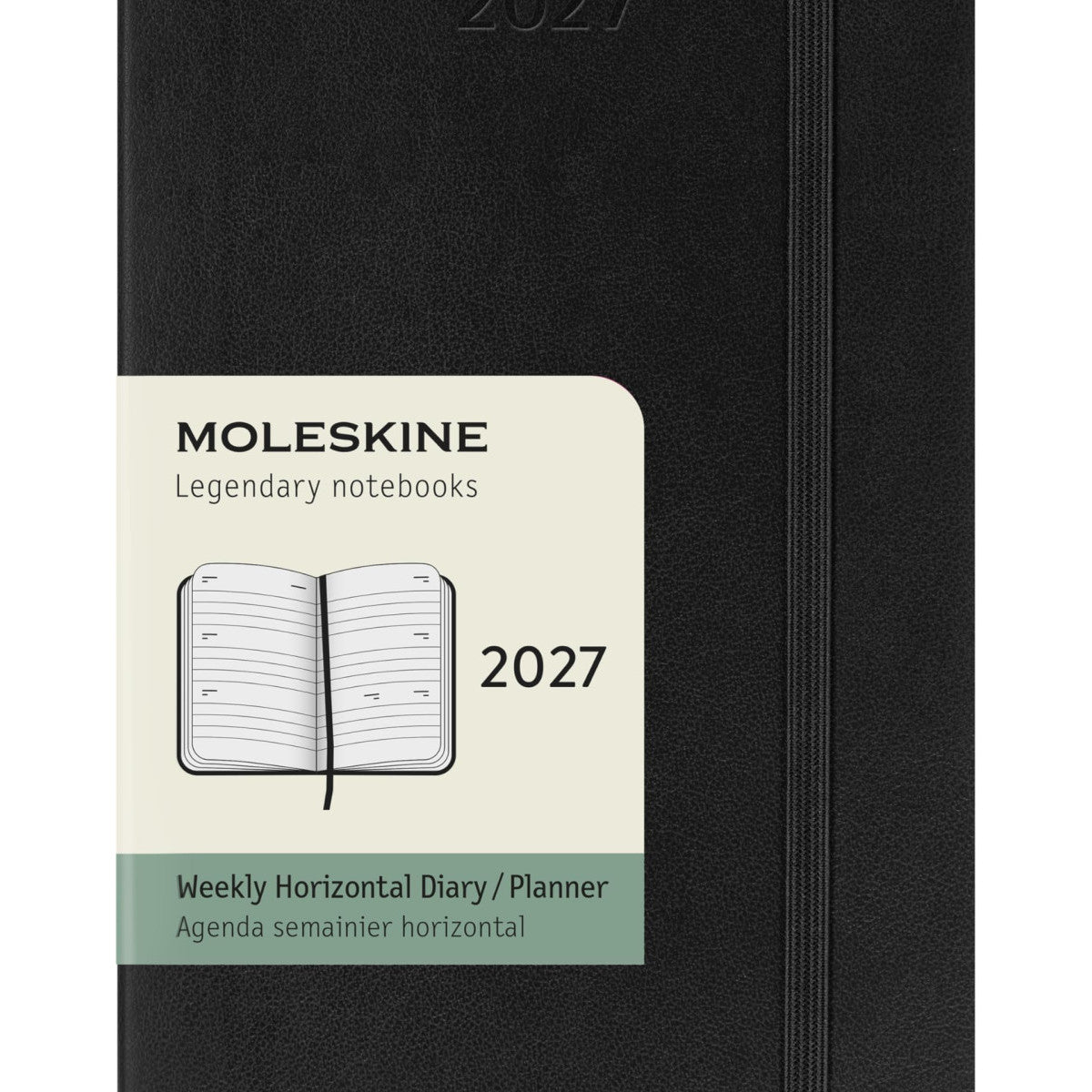 Agenda Moleskine 2027 12 Mesi Settimanale Orizzontale Pocket Nera Morbida