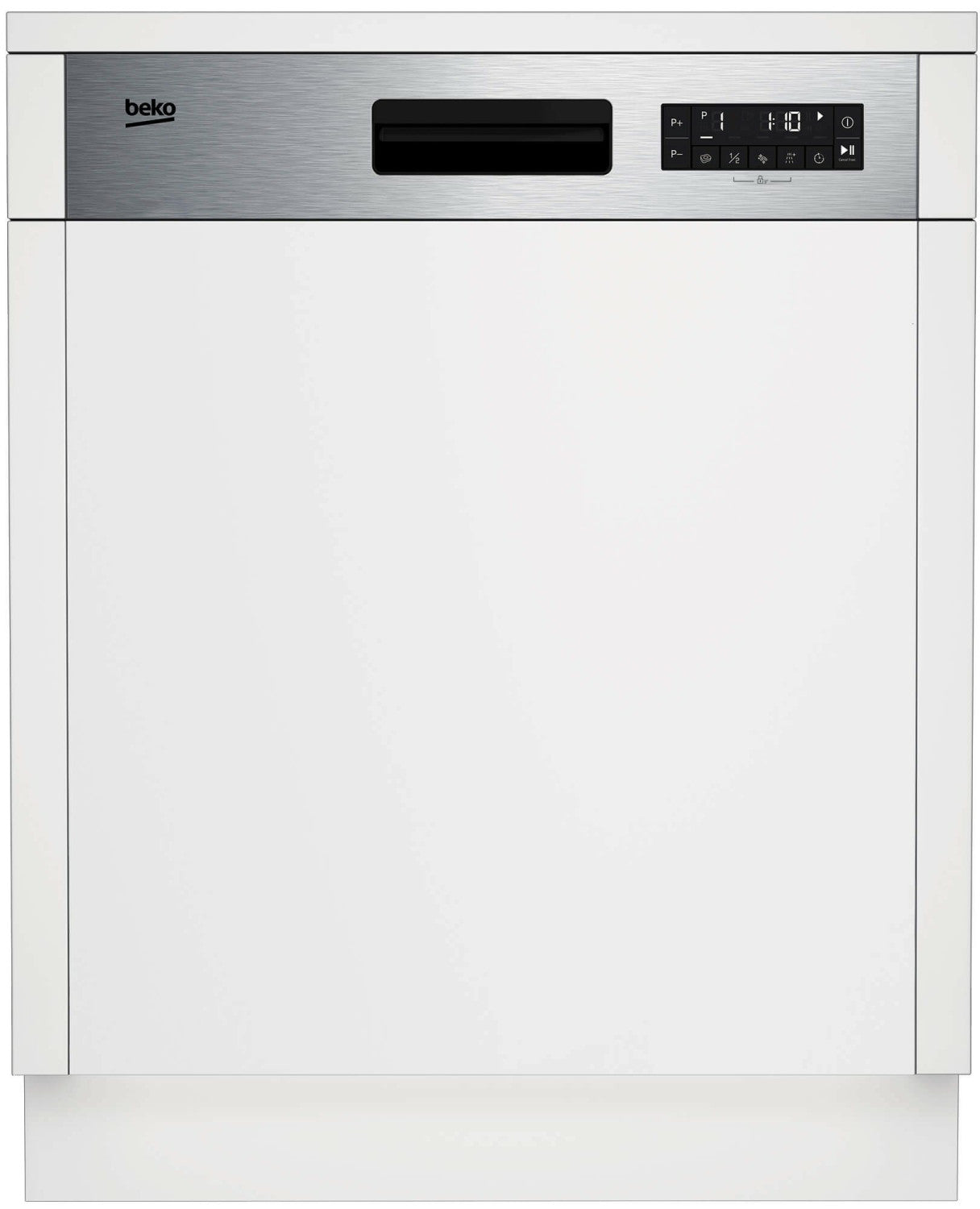 Beko b300 BDSN26430X Lavastoviglie 60cm Semi-Integrata con Cruscotto Inox Classe D 45 dBA
