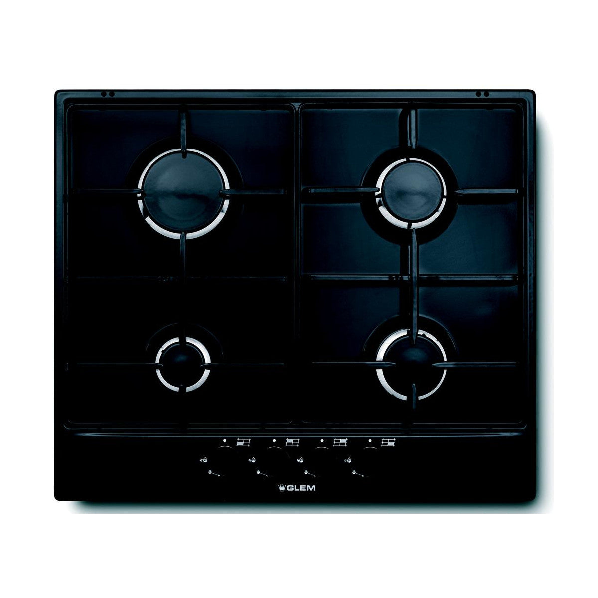 Glem Gas GT64BK piano cottura Nero Da incasso 60 cm 4 Fornelli