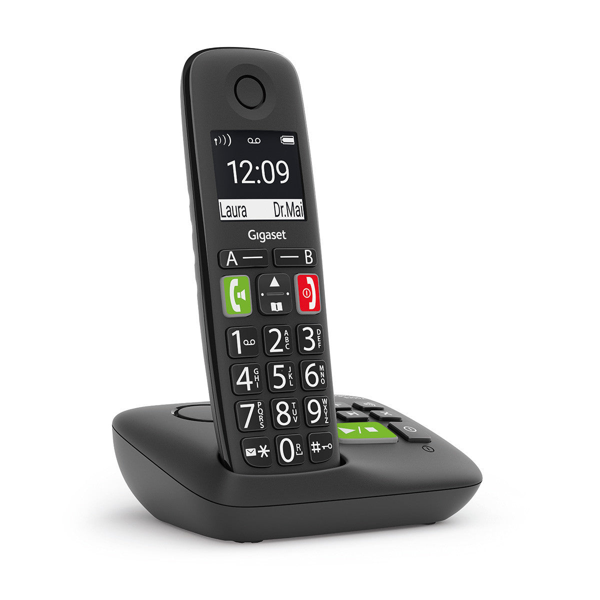 Gigaset E290A BLACK Telefono analogico/DECT Nero Identificatore di chiamata