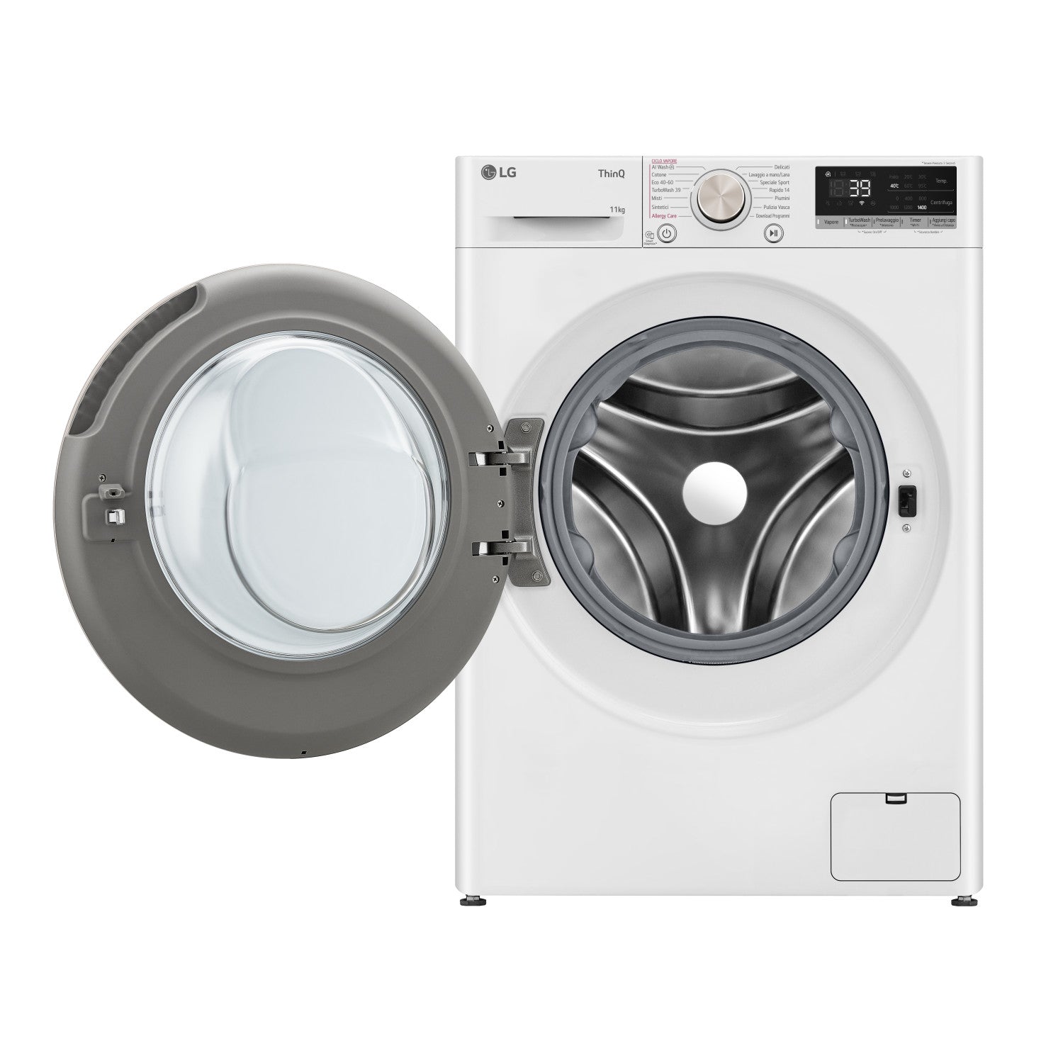 LG F4R7011TSWG Lavatrice 11kg AI DD Classe A 1400 giri TurboWash Vapore Bianco