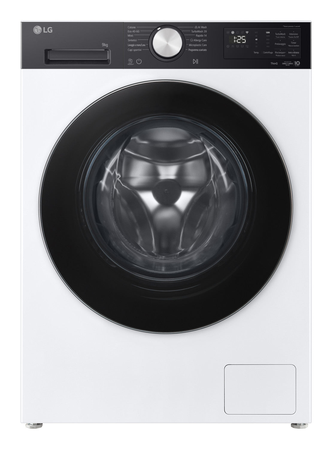 LG F2NX50S9TKC lavatrice Caricamento frontale 9 kg 1200 Giri/min Bianco