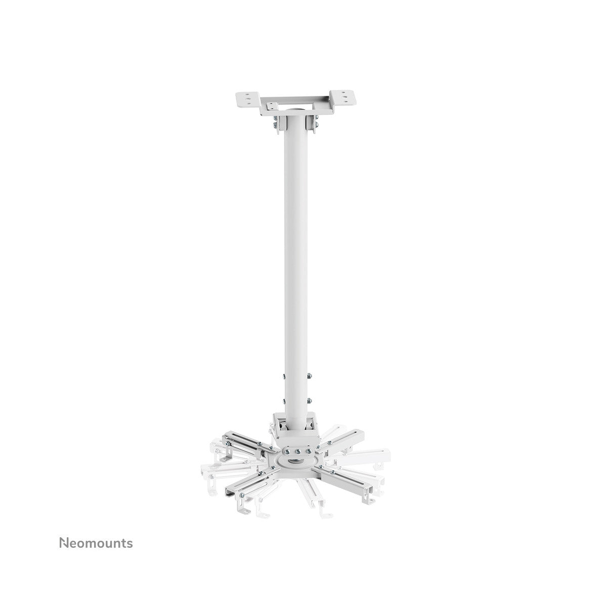 Neomounts CL25-550WH1 Supporto a soffitto beamer - alt. 74,5-114,5 cm - montaggio facile - mobilità completa