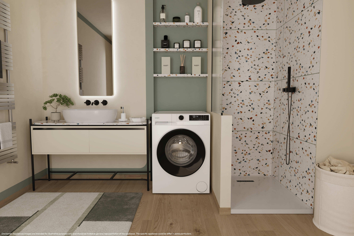 Candy GD 49B8-S lavatrice Caricamento frontale 9 kg 1351 Giri/min Bianco