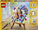 Lego Creator 31390 3In1 Dipinto Floreale Decorativo, Gioco Trasformabile In Cornice O In Disegno Di Fenicottero, Regalo Da 8