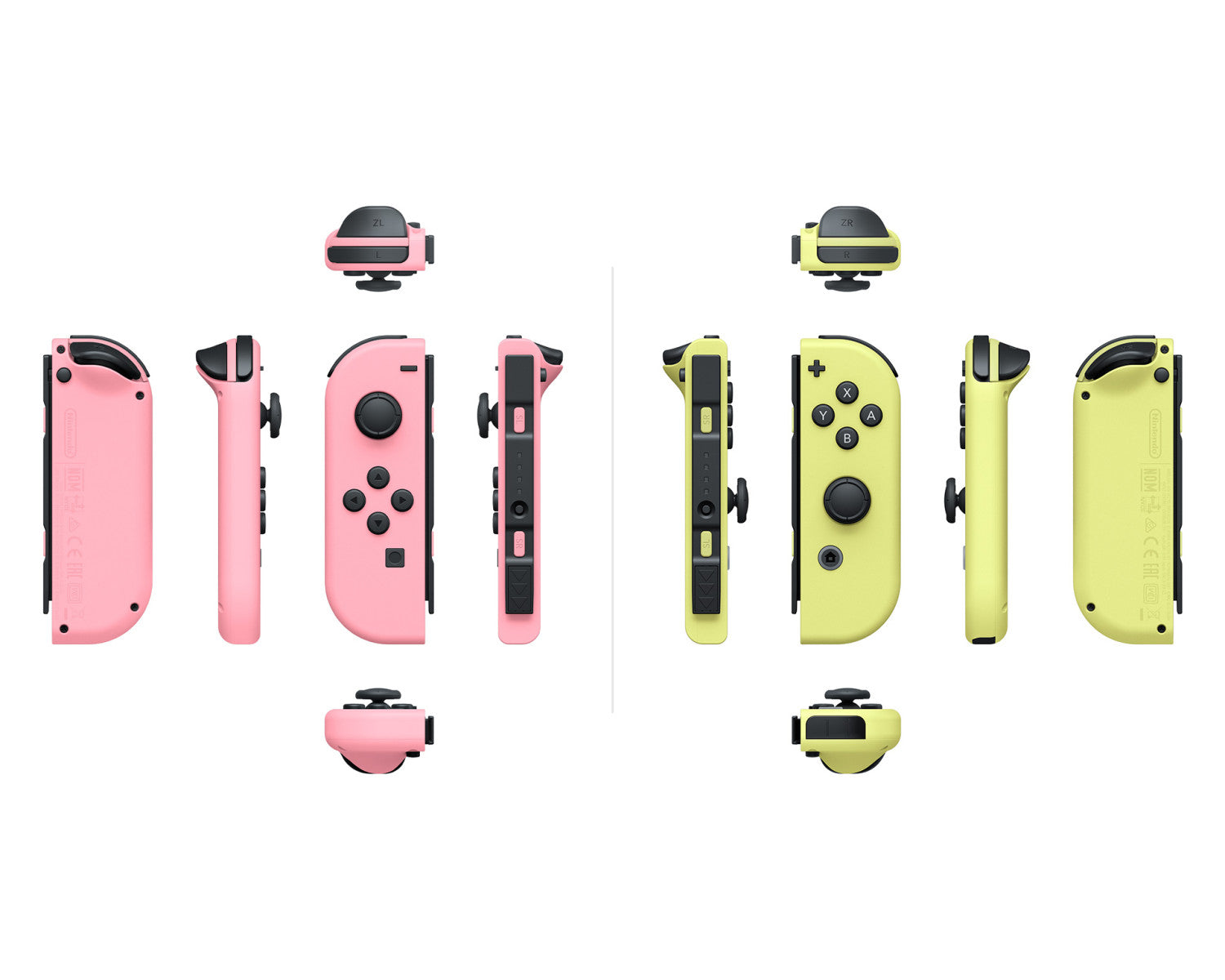 Nintendo Switch - Set da due Joy-Con Rosa Pastello/Giallo pastello Venduto come Grado A 0045496431686