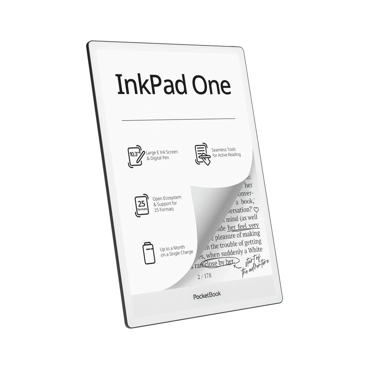 PocketBook InkPad One lettore e-book Touch screen 32 GB Wi-Fi Nero