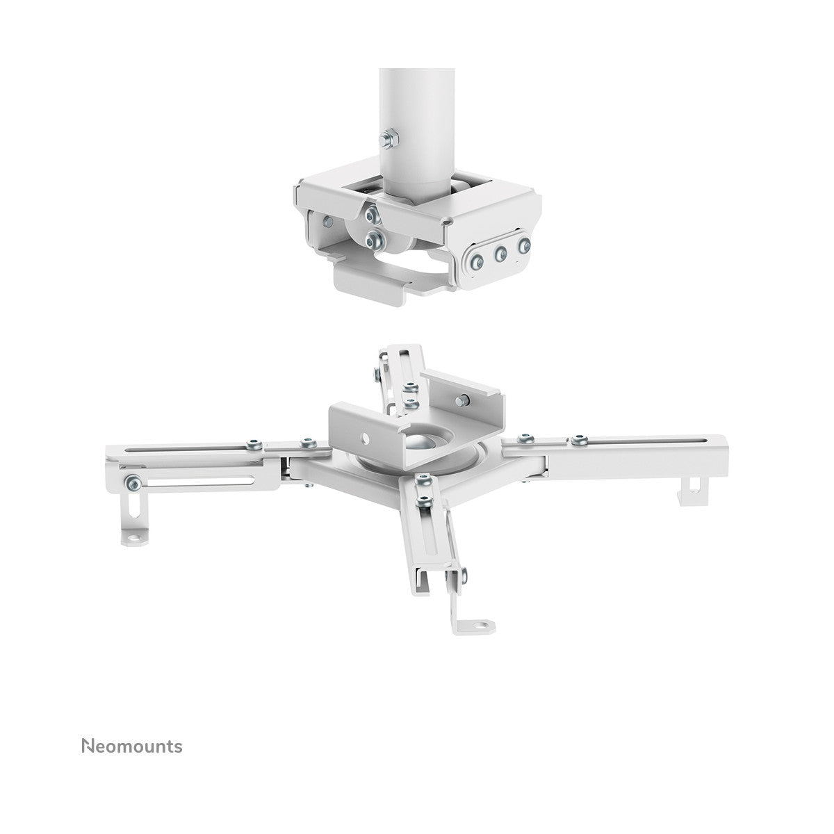 Neomounts CL25-550WH1 Supporto a soffitto beamer - alt. 74,5-114,5 cm - montaggio facile - mobilità completa