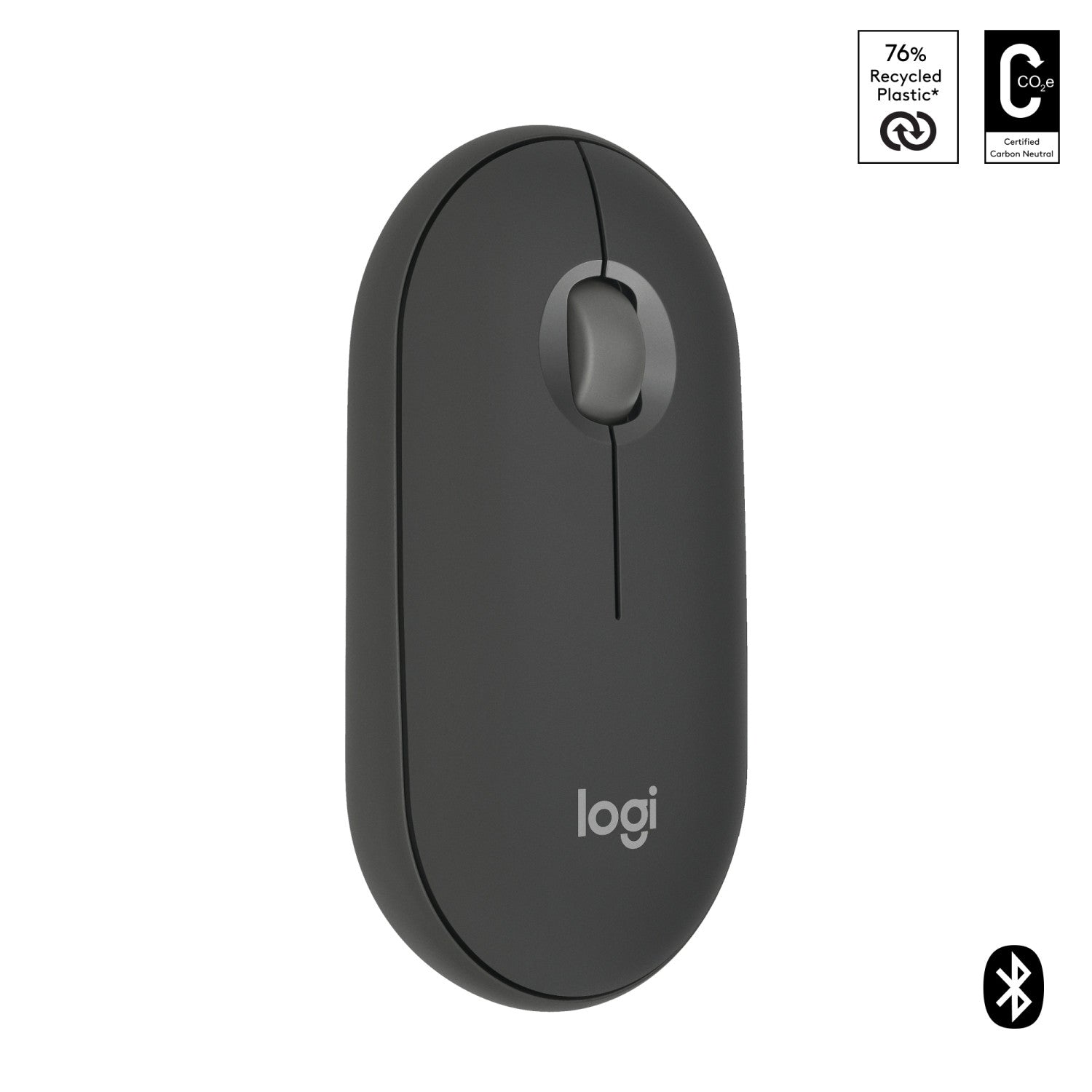 Logitech Pebble 2 M350s Mouse Ambidestro RF Senza Fili Bluetooth Ottico 4000 DPI Graphite