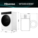 Hisense WF5I8043BWF lavatrice Caricamento frontale 8 kg 1400 Giri/min Bianco Venduto come Grado A 6901101832481