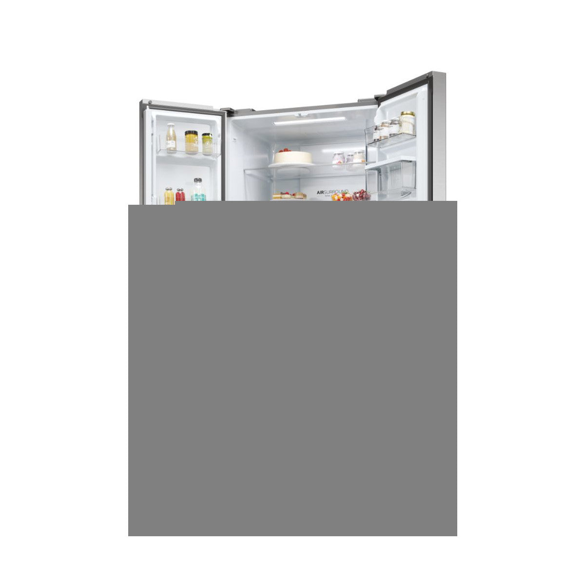Haier Cube 83 Serie 3 HCR3818EWMM frigorifero side-by-side Libera installazione 463 L E Platino, Acciaio inox