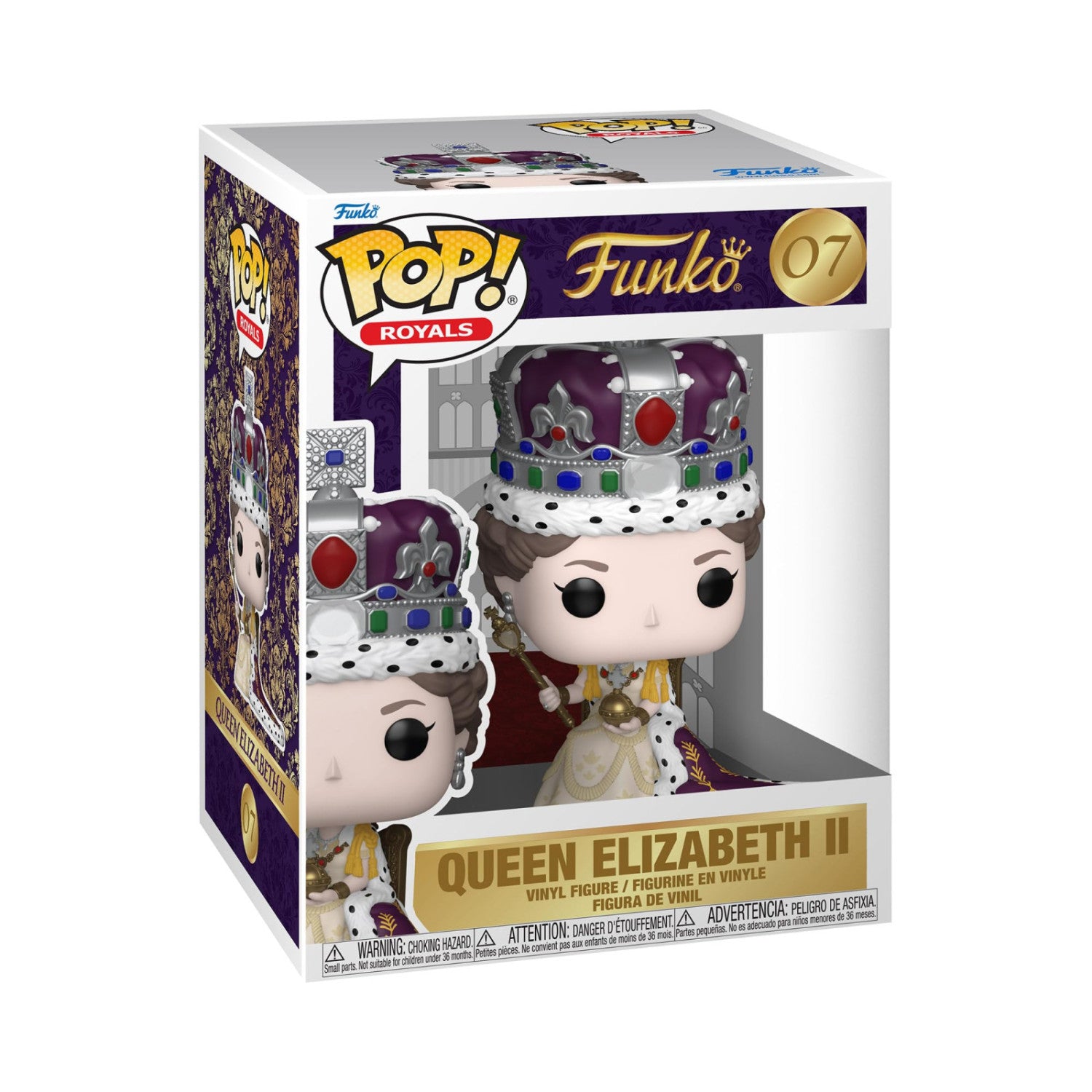 Funko Pop Premium Icons Queen Elizabeth II Coronation - Figura In Vinile Da Collezione 9 Cm