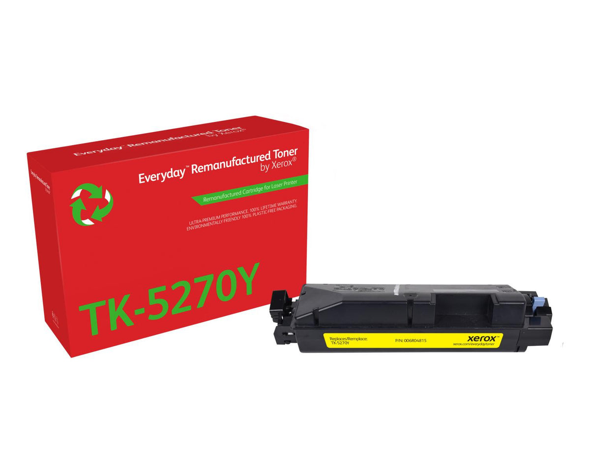 Everyday Rigenerato Toner di Xerox Giallo compatibile con Kyocera TK-5270Y Capacità standard