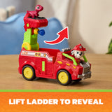 PAW Patrol : The Dino Movie, camion dei pompieri Marshall Dino Rescue con lanciamissili rotante a 360 con 2 action figure, giocattoli per bambine e bambini dai 3 anni in su